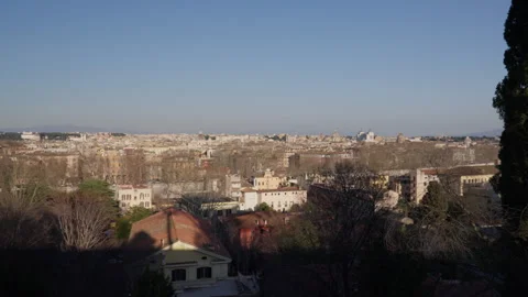 View of Rome by Gianicolo Stock Footage 303445454