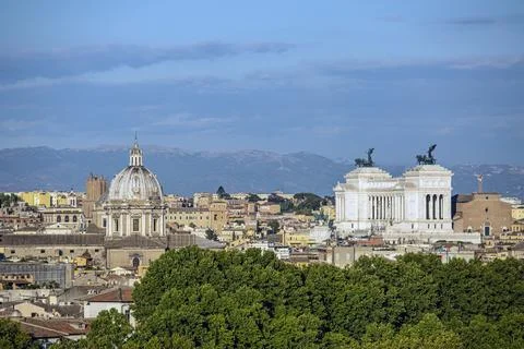 A view of Rome from the Vatican Stock Photos