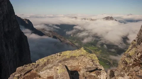View into Romsdal valley,4k,timelapse Stock Footage 231096921