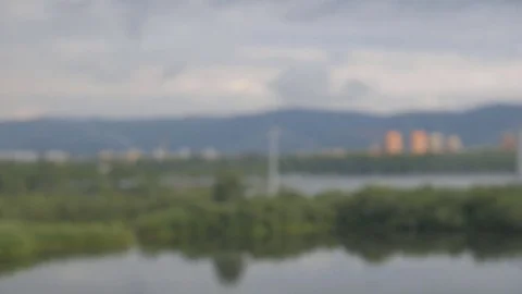 The view from the roof to the river Stock Footage 81897041