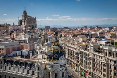 View from the roofes of madrid 库存照片