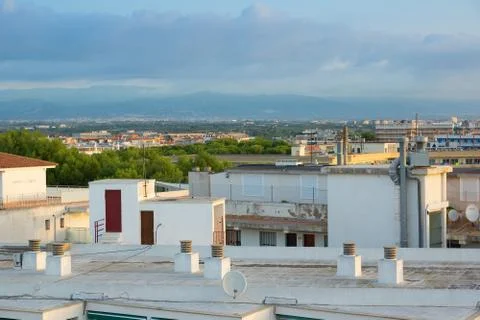 View of the roofs of city Stock Photos
