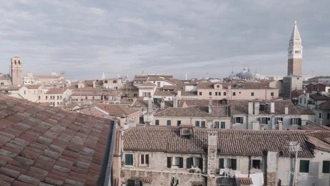 View of the roofs in Venice Stock Footage 90092988