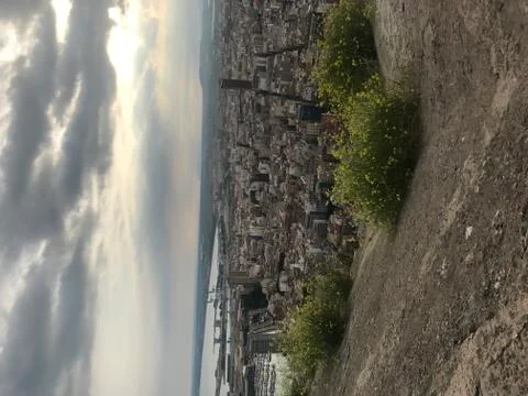 View to the rooftops from above Stock Photos