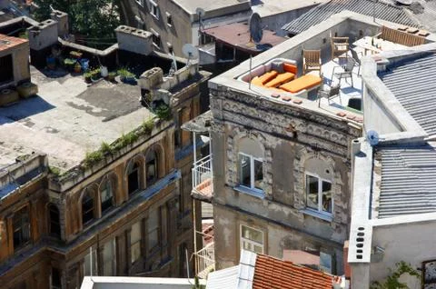 View of the rooftops of Istanbul in Turkey Stock Photos