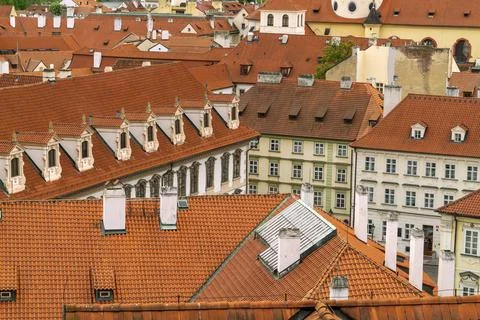 View of rooftops on Mala Strana, prague, Czech Republic Stock Photos