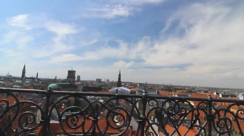 View of Rooftops from the Rundetarn in Downtown Copenhagen Video stock 40463537