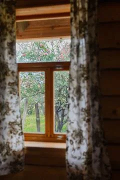 View from the room of the garden Stock-Fotos