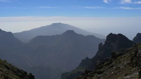 The view from the Roque de los Muchachos Stock Footage 85317185