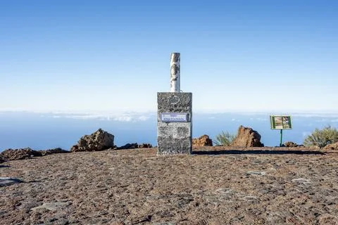 View on Roque de los Muchachos viewpoint on La Palma Island Foto stock