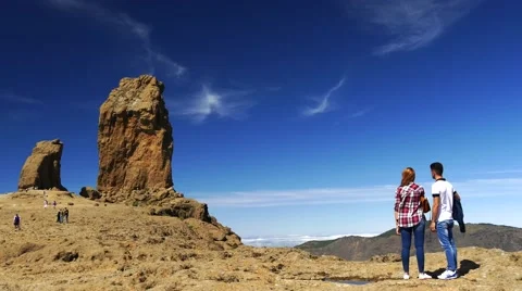 View of Roque Nublo 스톡 동영상 68011832