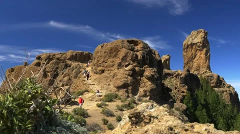 View of Roque Nublo 스톡 동영상 68012049