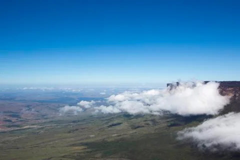 View from Roraima Tepui - Table Mountain - Triple border, Venezuela, Guyana,  Stock Photos