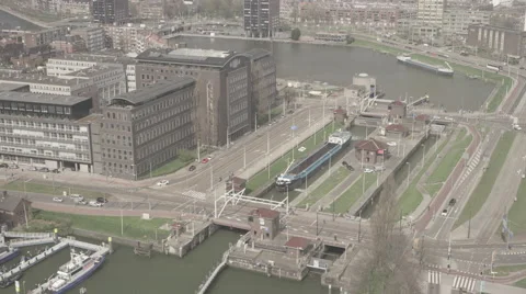 View of Rotterdam cityscape Stock Footage 65929280