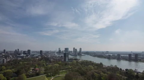 View of Rotterdam cityscape Video stock 65930199