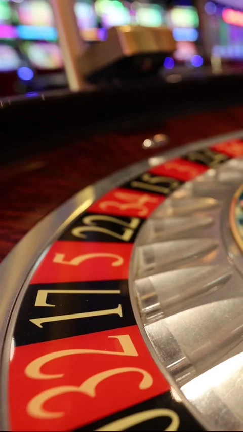 View of a roulette wheel in a casino in Las Vegas, United States. Stock Footage 337468833