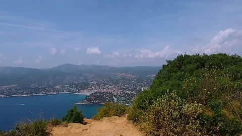 View from the Route des Cretes of the Cassis sea Stock Footage 98781318