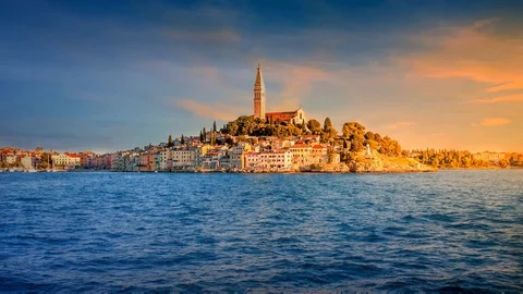 View of Rovinj, Croatia Stock Footage 99417505