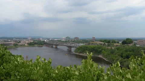 View of Royal Alexandra Inter Provincial Bridge Stock Footage 133849838