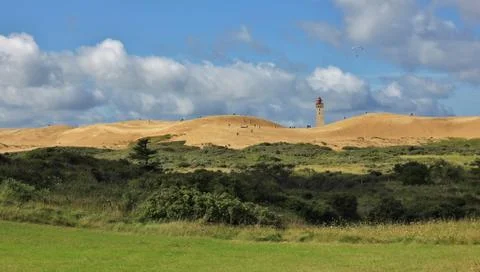 View of the Rubjerg Knude. Stock Photos