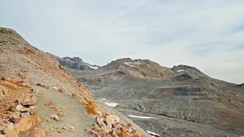 View of the Rugged Landscape and Mountains from Skyline Trail, Panorama Point, M Stock Footage 332139703