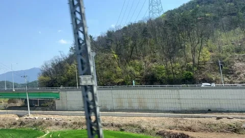 A view from a running train Stock Footage 237611878