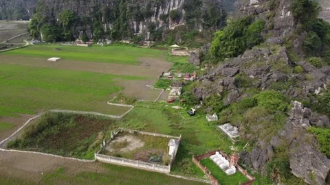 View of Rural Graveyard Stock Footage 255040204