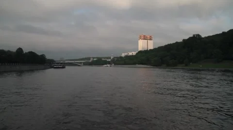 The view of the Russian Academy of Sciences from the river, Stock Footage 52826623