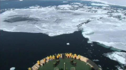 View from a Russian icebreaker Stock Footage 603210