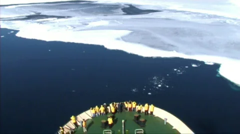 View from a Russian icebreaker Stock Footage 603211
