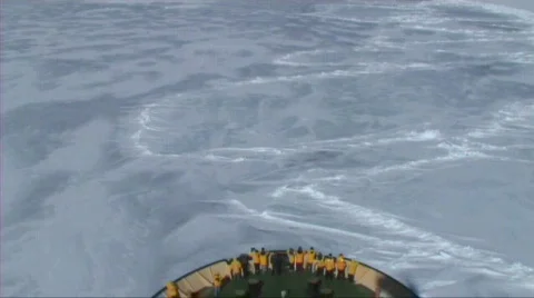 View from a Russian icebreaker Stock Footage 603215