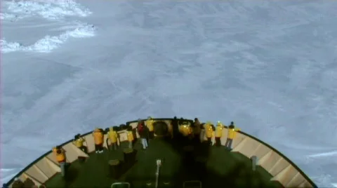 View from a Russian icebreaker Video stock 603249