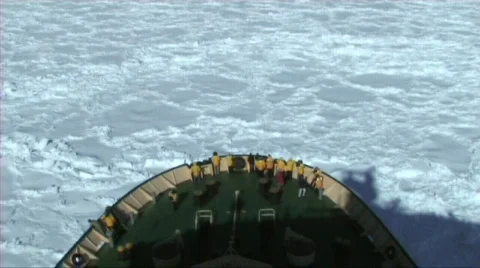View from a Russian icebreaker Stock Footage 603256