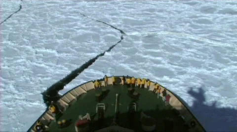 View from a Russian icebreaker Video stock 603262
