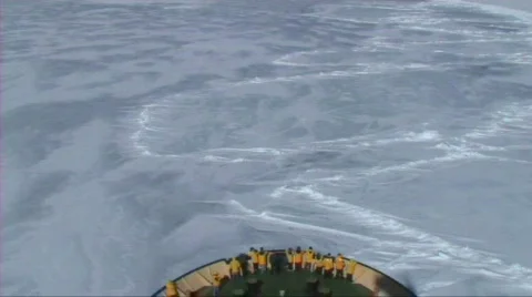 View from a Russian icebreaker Stock Footage 604314