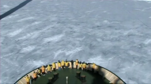 View from a Russian icebreaker Stock Footage 604343