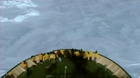View from a Russian icebreaker Stock Footage 604363