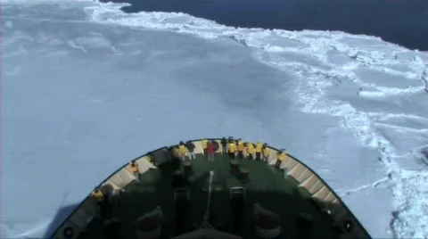 View from a Russian icebreaker Stock Footage 604372