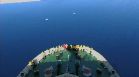 View from a Russian icebreaker Stock Footage 604376