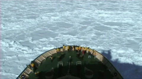 View from a Russian icebreaker Stock Footage 604378