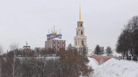 View of Ryazan Kremlin Stock Footage 59796604