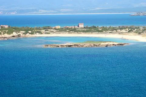 View of Sa Mesa Longa beach Stock Photos