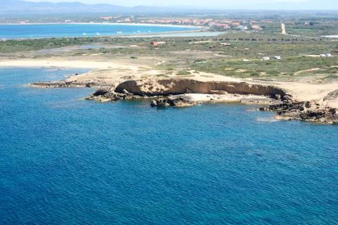View of Sa Mesa Longa beach Stock Photos