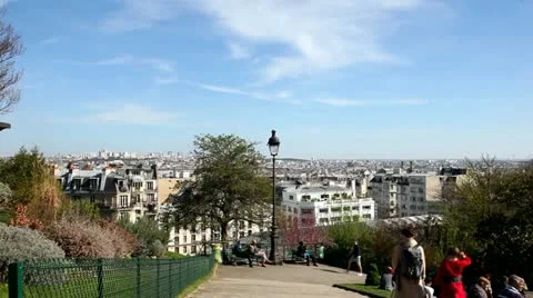 View from Sacre Couer Stock Footage 10889691
