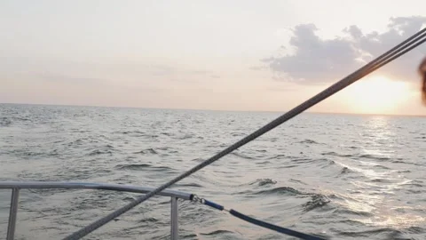 View of sailboat from deck on adriatic sea. Stock-Footage 142652990