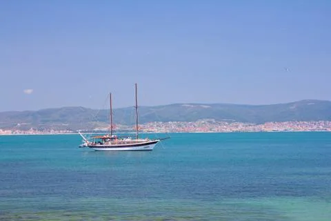 A view on sailing boat Stock Photos