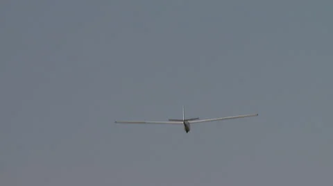 View of sailplane flew past cell tower Stock Footage 57128942