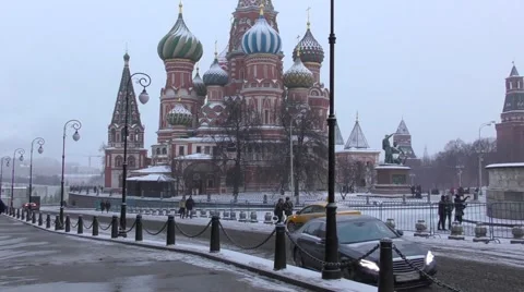 View of Saint Basil's Cathedral Stock Footage 59577021
