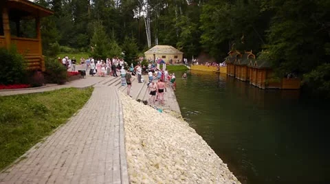 View of Saint Holy Spring in village Diveyevo, Russia Vidéo 11592977
