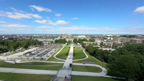 View from Saint Joseph's Oratory of Mount Royal Stock Footage 310616499